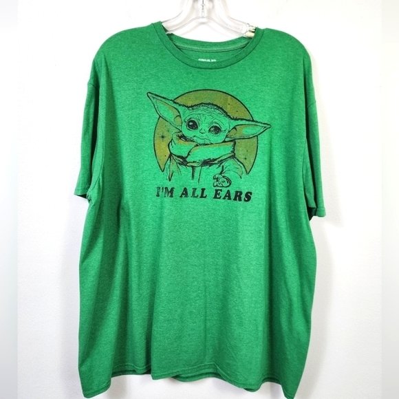 MAD Engine Other - Star Wars Yoda Graphic T Shirt Green “I’m All Ears” Short Sleeve XL